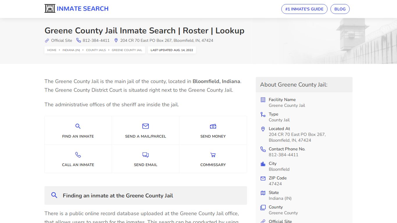 Greene County Jail Inmate Search | Roster | Lookup